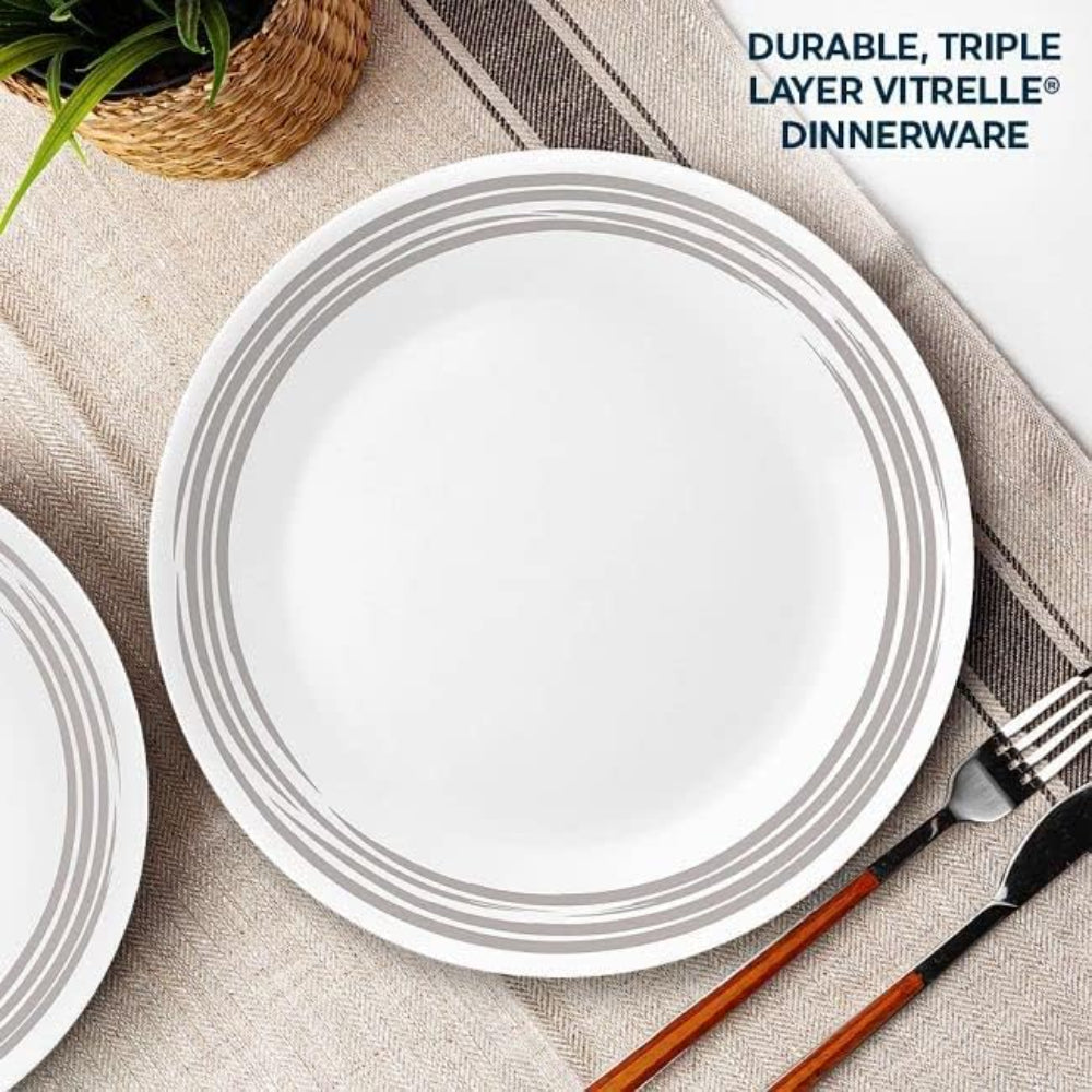 Corelle Dinnerware Set 16Pc Brushed Silver