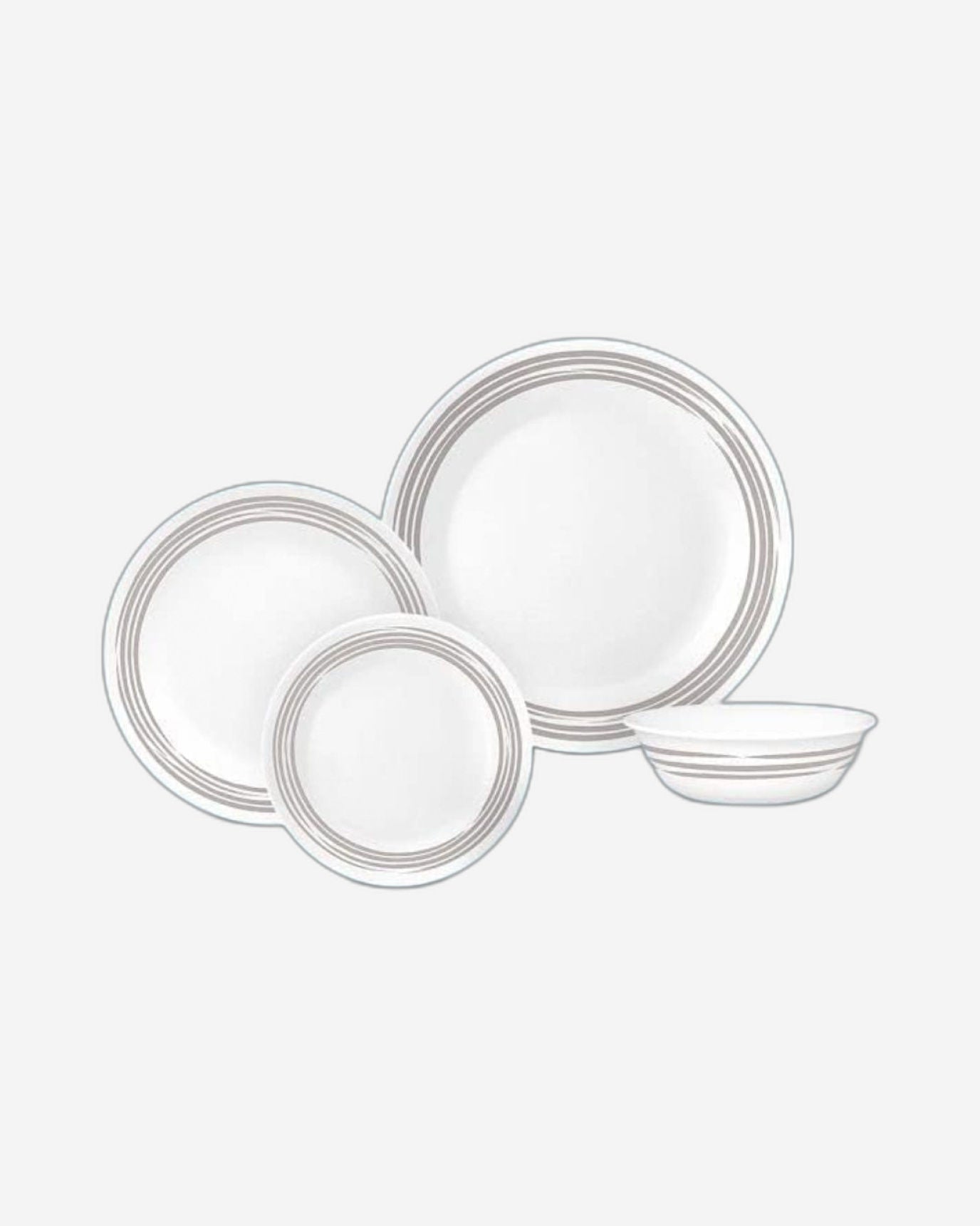 Corelle Dinnerware Set 16Pc Brushed Silver