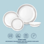 Corelle Dinnerware Set 16Pc Brushed Silver