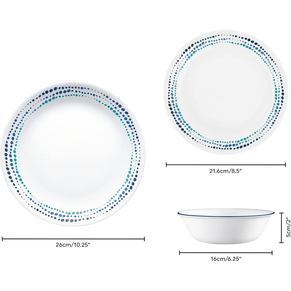 Corelle Dinnerware Set 12Pc Ocean Blue
