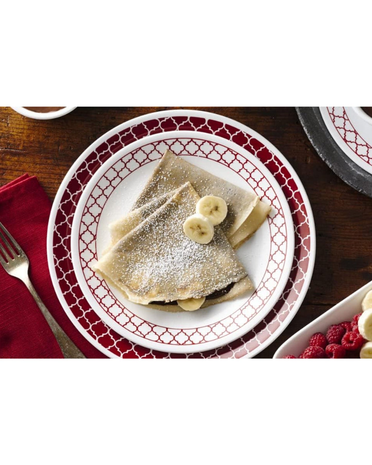 Corelle Dinnerware Set 12Pc Crimson Trellis