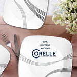 Corelle Dinnerware Set 16Pc Square Urban Arc