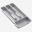 Plastic Forte Cutlery Tray Classic Silver Grey