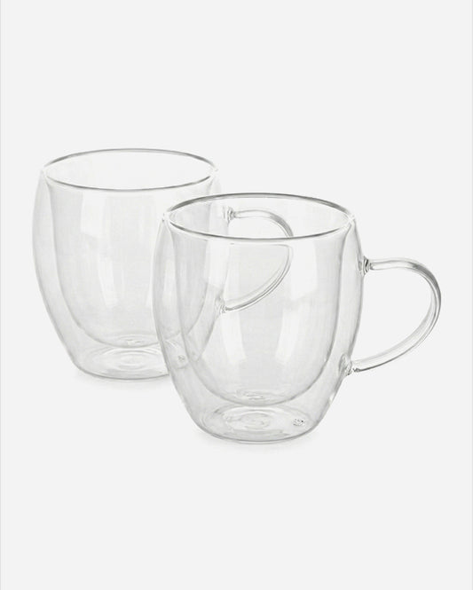 Cuisine Art Borosilicate Double Wall Glass Handle 250ml Set 2