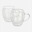 Cuisine Art Borosilicate Double Wall Glass Handle Set 250ml 2Pc