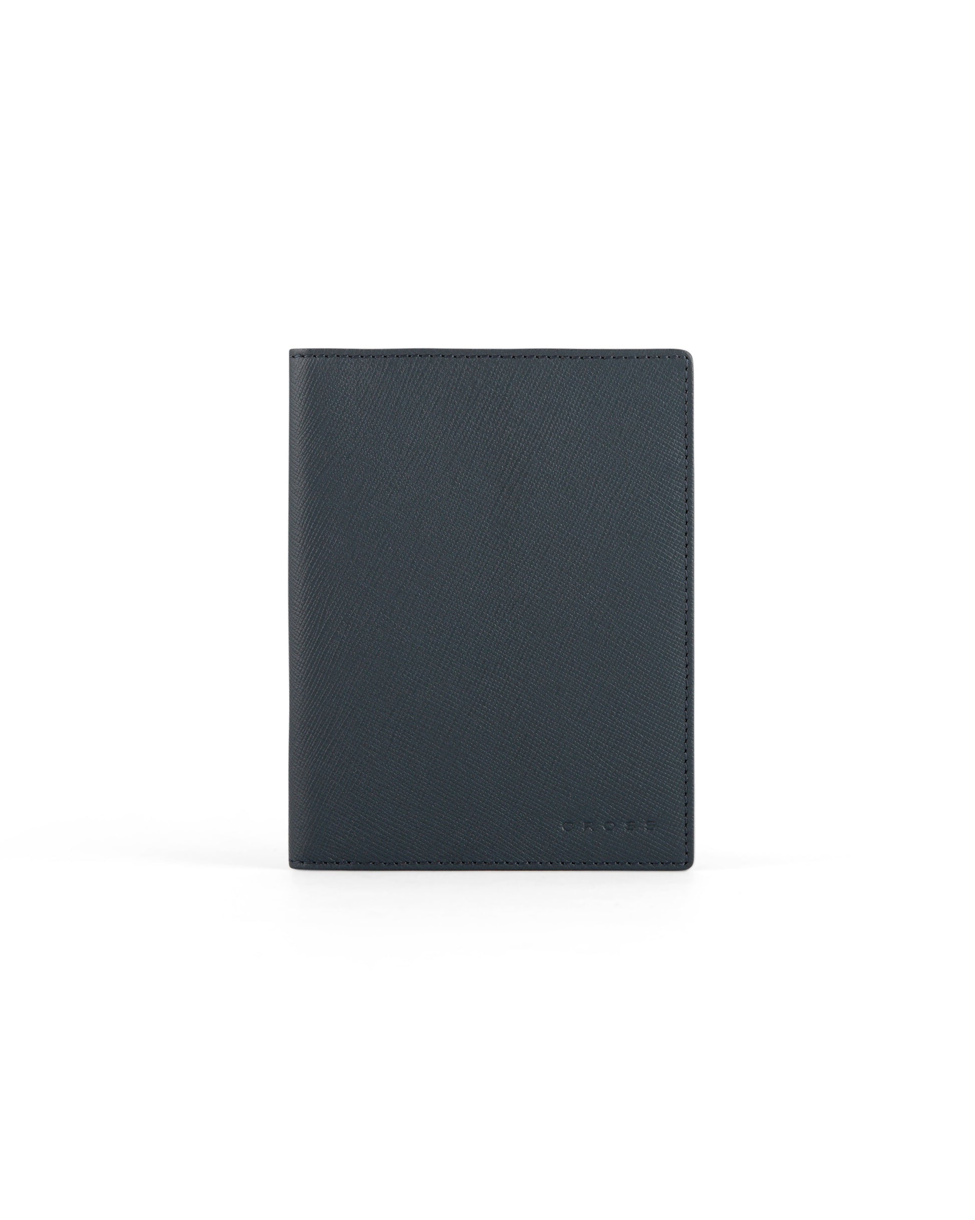 CROSS Saffiano Leather 4CC Passport Cover - Navy Blue