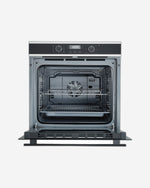 Hoover 60cm Built-in Gas Oven -80L Capacity Electric Oven, 3 Layer tempered glass Door 2900-3450W Power, 50-250℃, 9 Programs, Digital Timer, Convection Fan & Cooling Fab - HEO-T6080-BBI