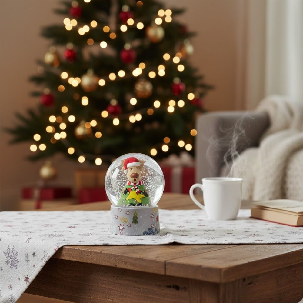 Egan Snow Bowl Christmas With Led Reindeer Cm 7X9 - 120045