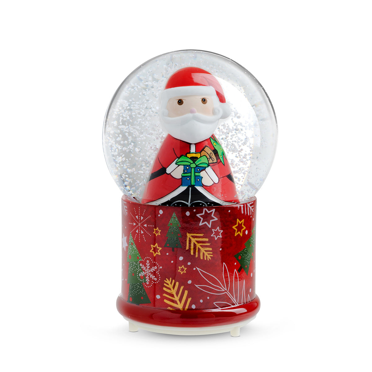 Egan Snow Bowl/Music Box Christmas With Led Santa Claus Cm 10X12 - 120048