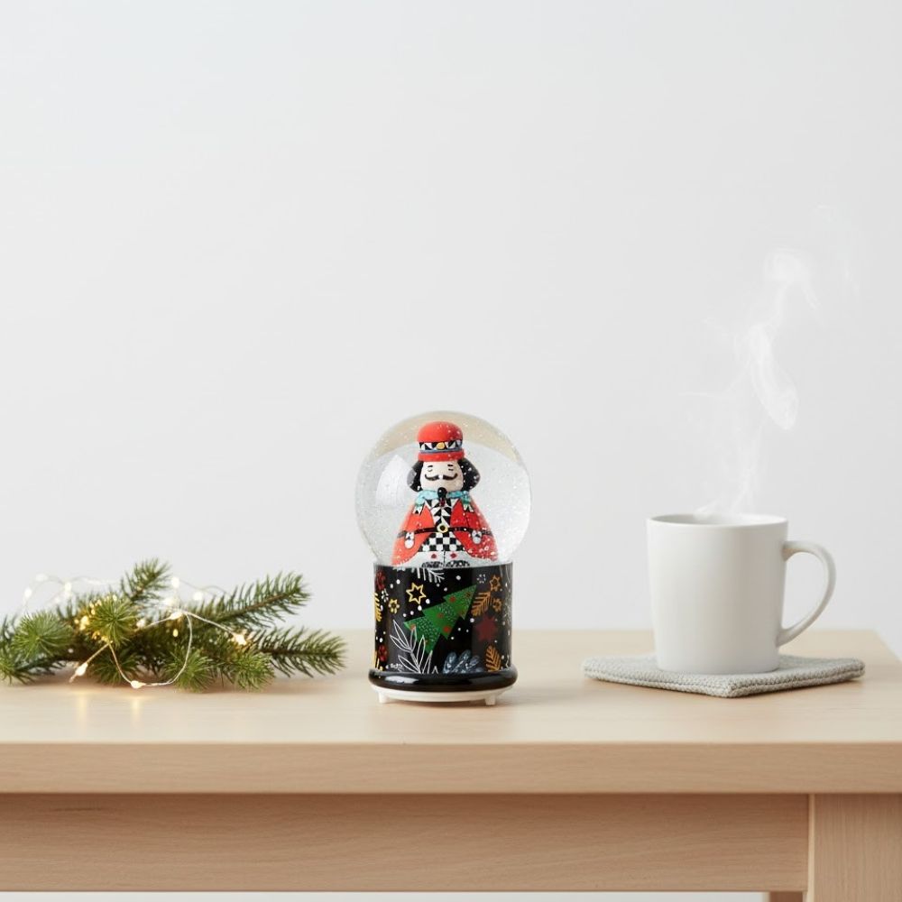 Egan Snow Bowl/Music Box Christmas With Led The Nutcracker Cm 10X12 - 120049