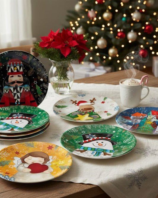 Egan Set 6 Dessert Plate Christmas D19 - 120075