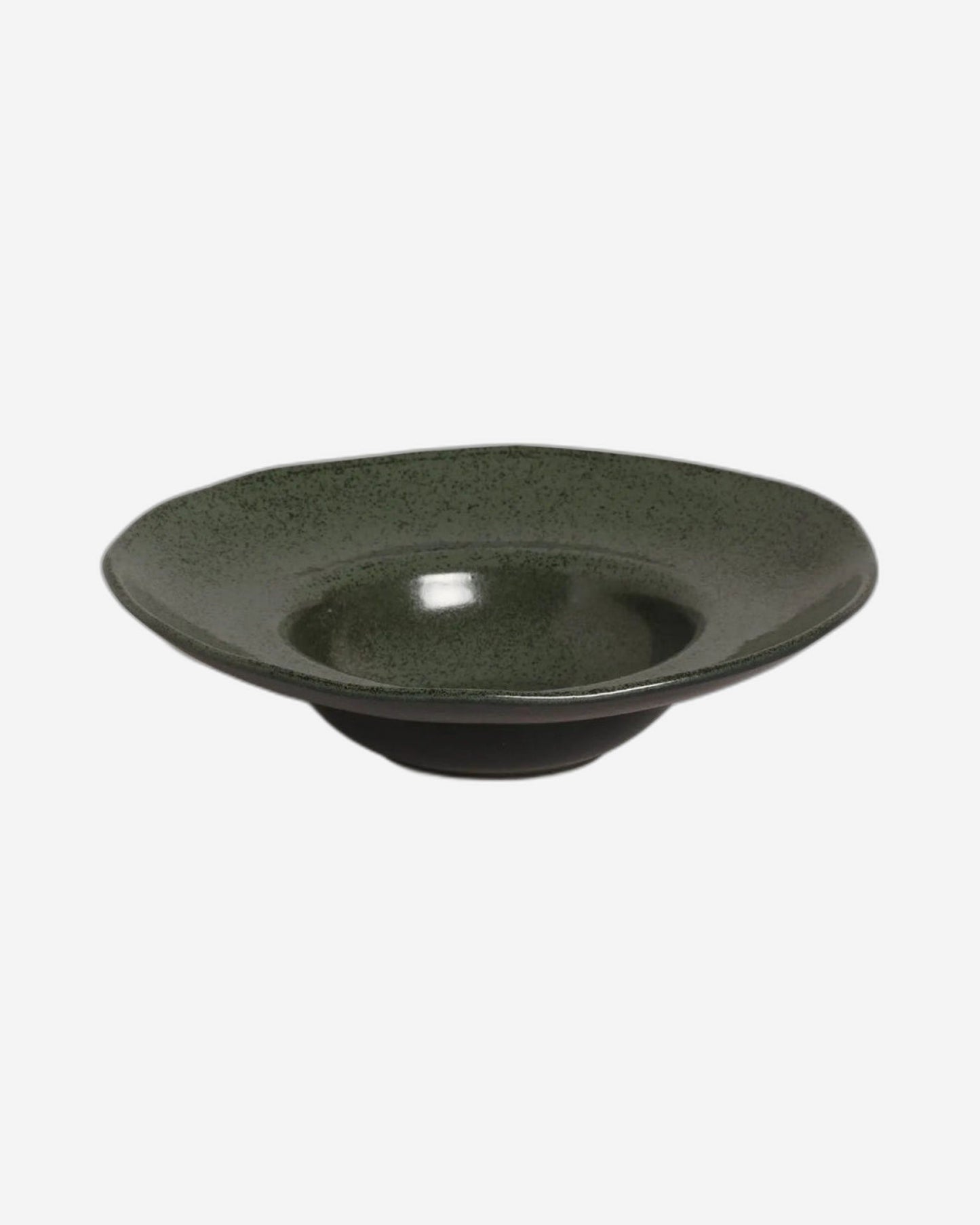 Organic Deep Rim Plate Stoneware 28X6.5Cm 450Ml Greenery Made In Brazil
