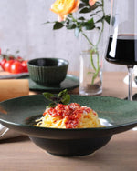 Organic Deep Rim Plate Stoneware 28X6.5Cm 450Ml Greenery Made In Brazil