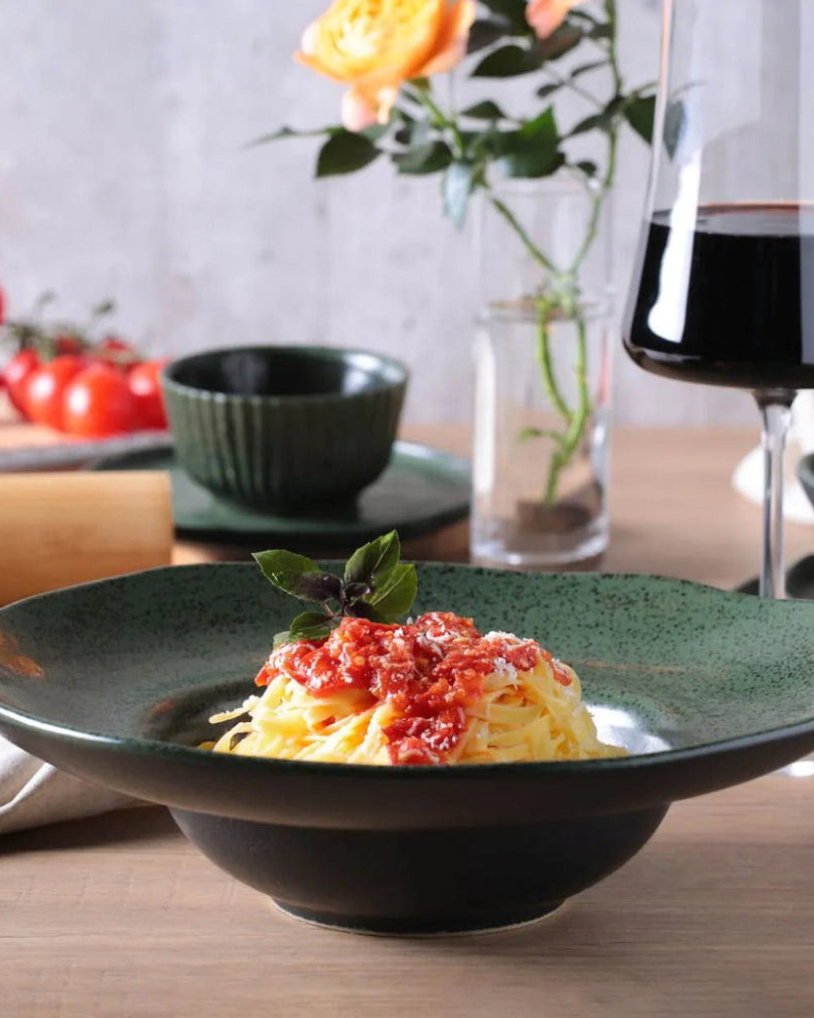 Organic Deep Rim Plate Stoneware 28X6.5Cm 450Ml Greenery Made In Brazil