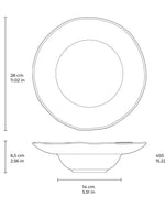 Organic Deep Rim Plate Stoneware 28X6.5Cm 450Ml Greenery Made In Brazil