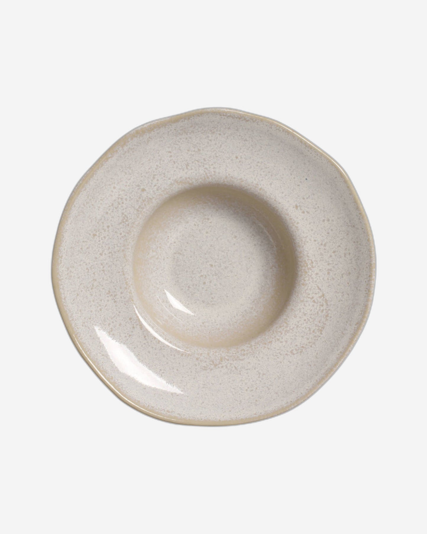 Organic Deep Rim Plate Stoneware 28X6.5Cm 450Ml Latte Made In Brazil
