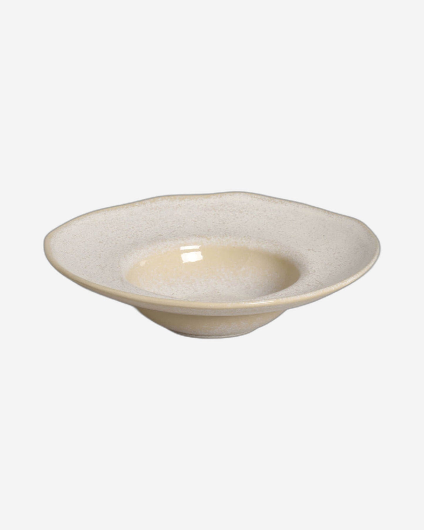 Organic Deep Rim Plate Stoneware 28X6.5Cm 450Ml Latte Made In Brazil