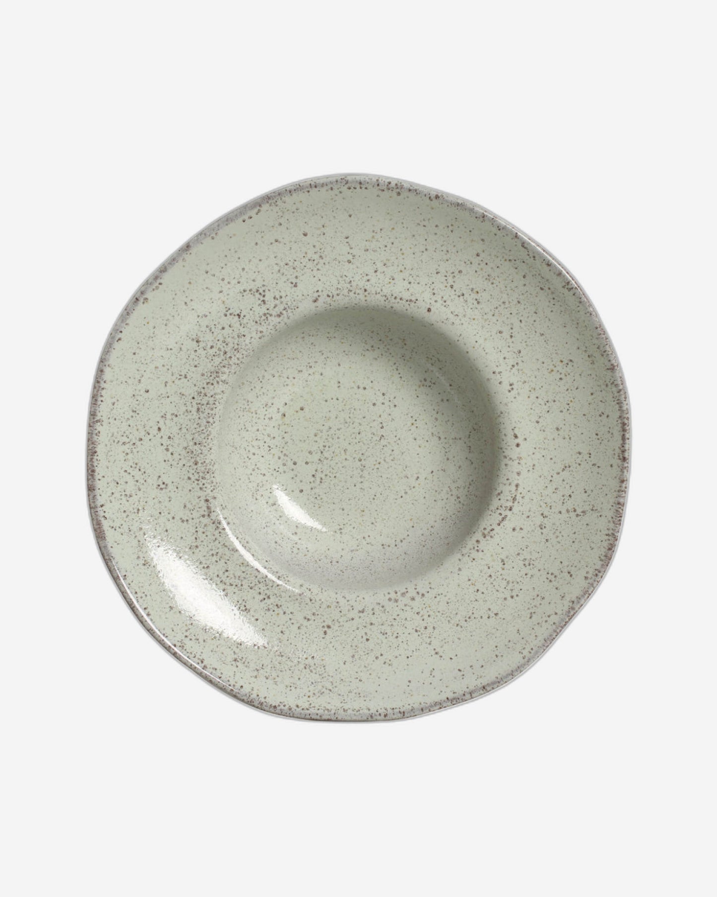 Organic Deep Rim Plate Stoneware 28X6.5Cm 450Ml Pistache Made In Brazil