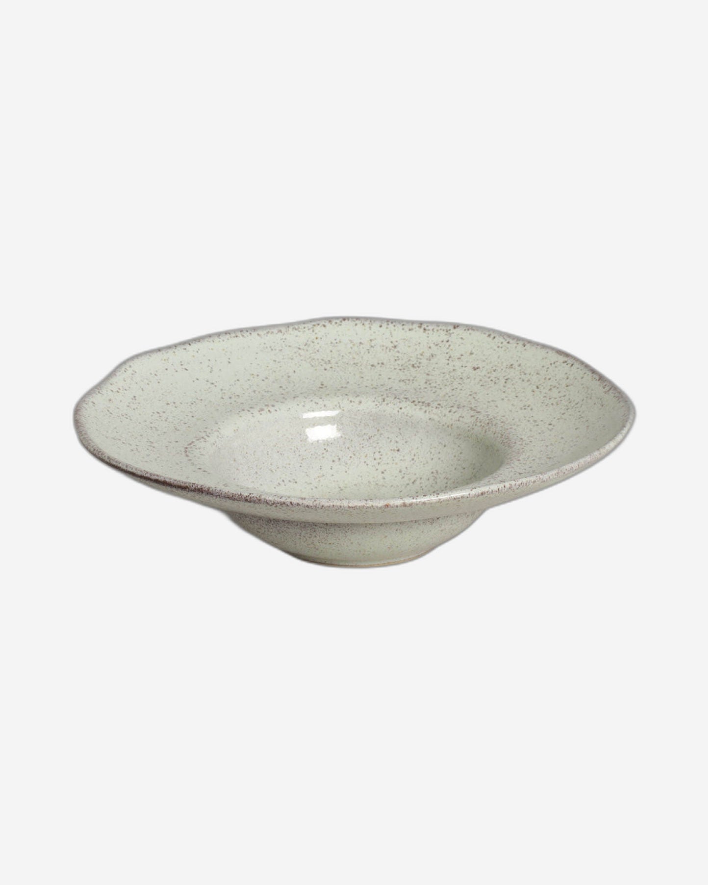 Organic Deep Rim Plate Stoneware 28X6.5Cm 450Ml Pistache Made In Brazil