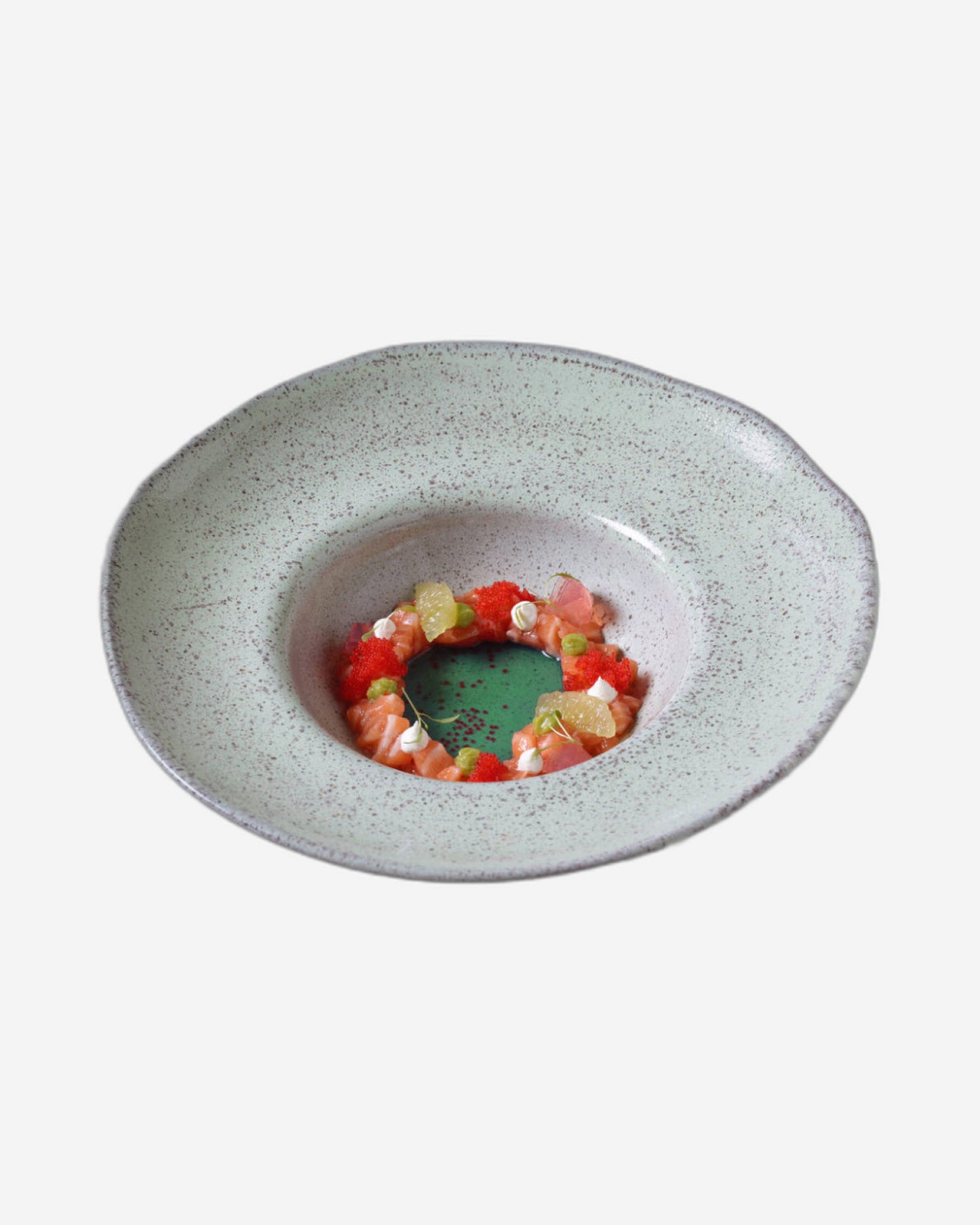 Organic Deep Rim Plate Stoneware 28X6.5Cm 450Ml Pistache Made In Brazil