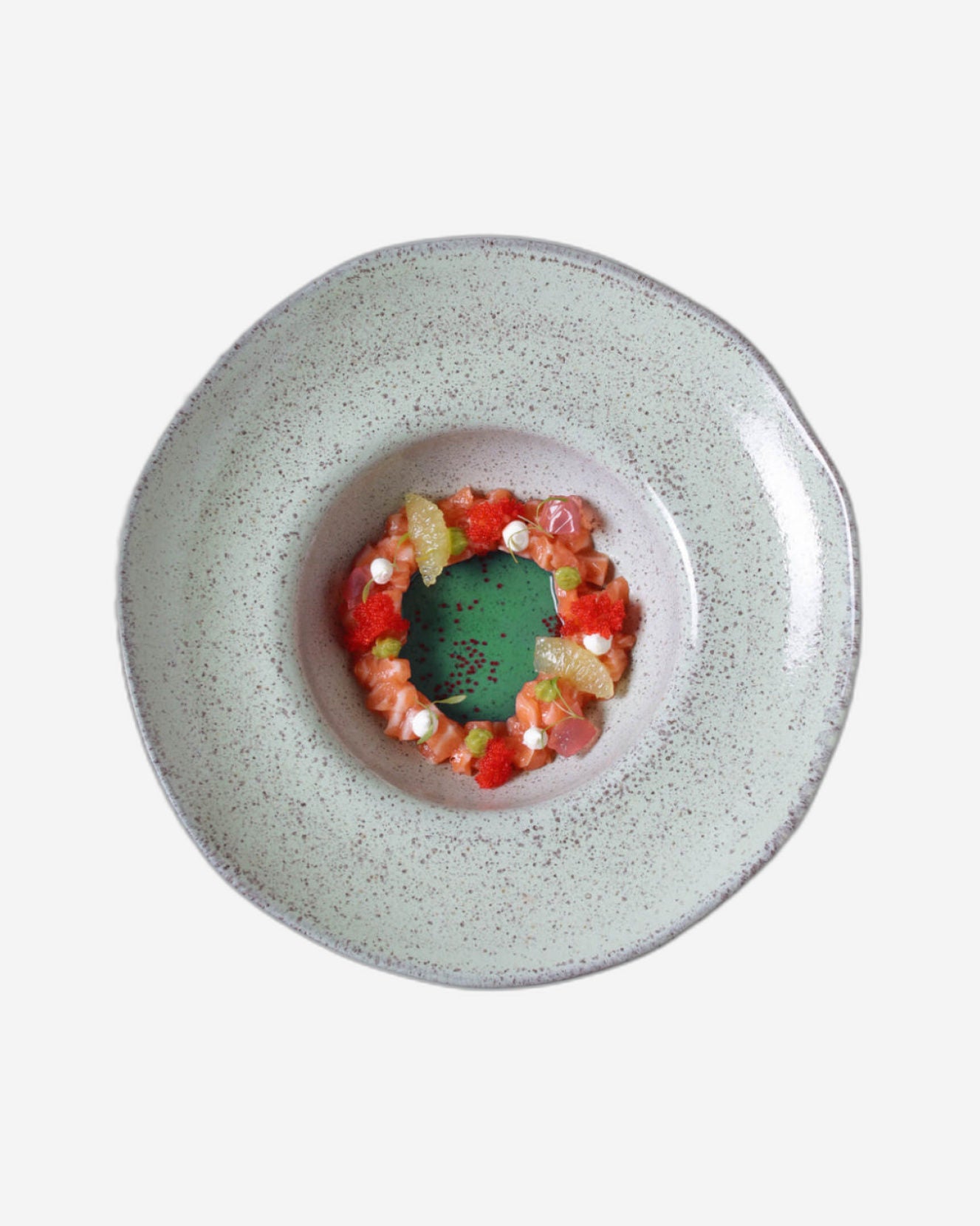 Organic Deep Rim Plate Stoneware 28X6.5Cm 450Ml Pistache Made In Brazil