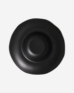Organic Deep Rim Plate Stoneware 28X6.5Cm 450Ml Black Matte Made In Brazil