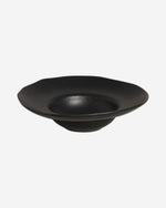 Organic Deep Rim Plate Stoneware 28X6.5Cm 450Ml Black Matte Made In Brazil