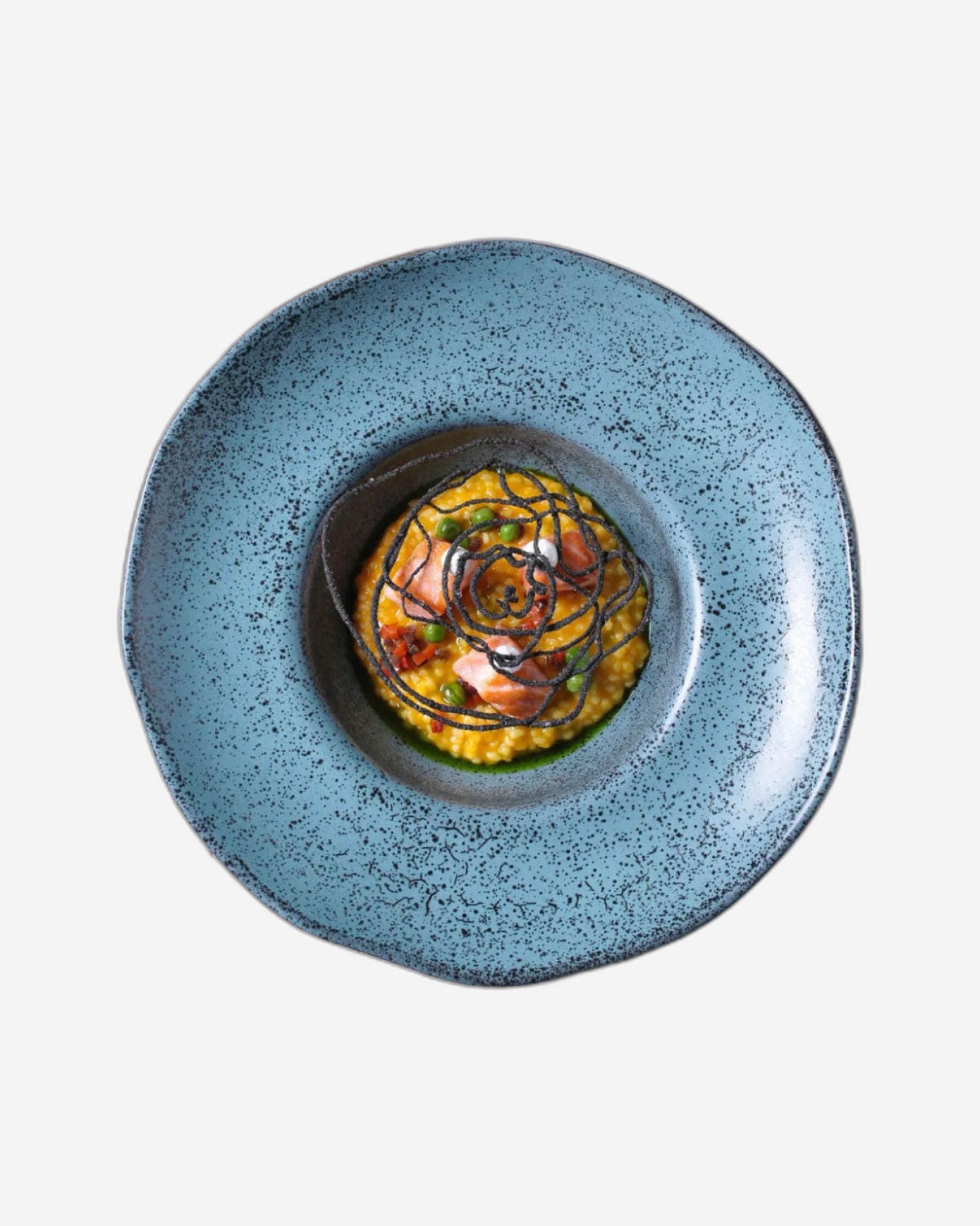 Organic Deep Rim Plate Stoneware 28X6.5Cm 450Ml Night Sky Made In Brazil
