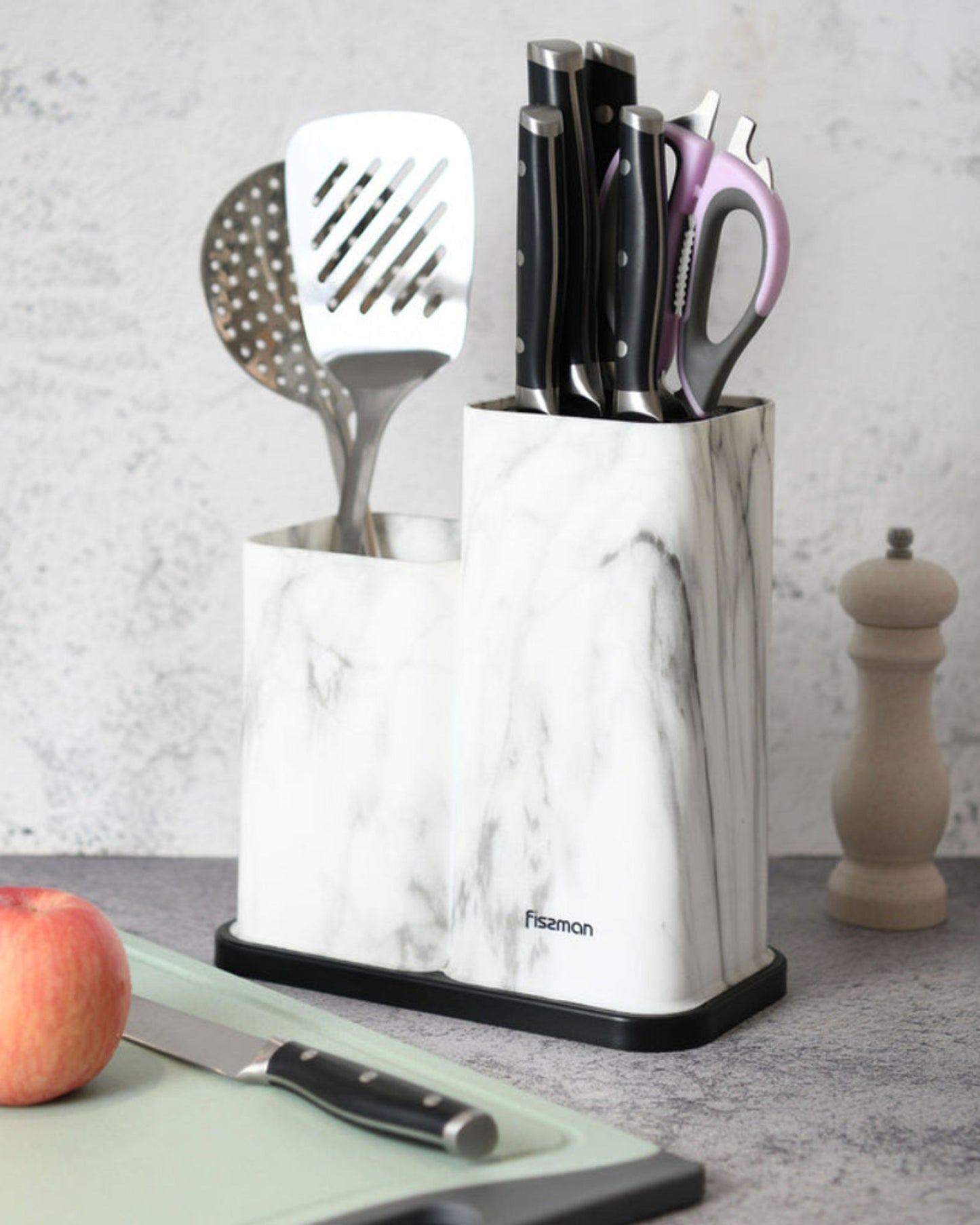 Fissman Knife & Utensil Organizer Marble 11x11x23cm