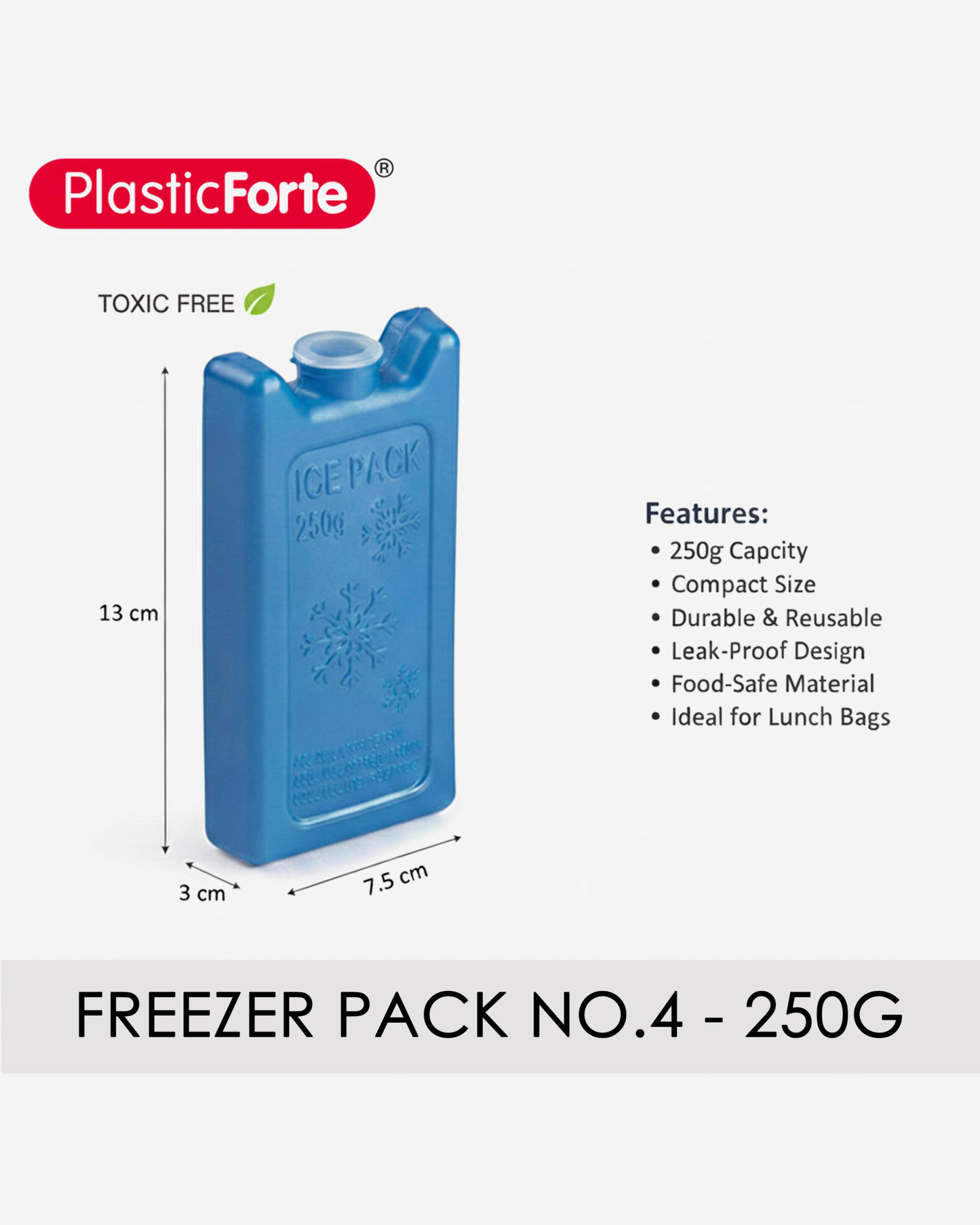 Plastic Forte Freezer Ice Pack 250 g Blue