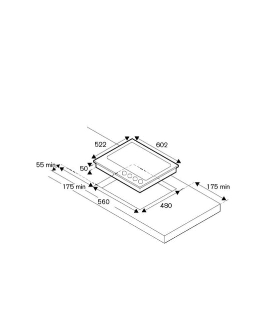 Bertazzoni Cooktops Gas Modern Series 60cm