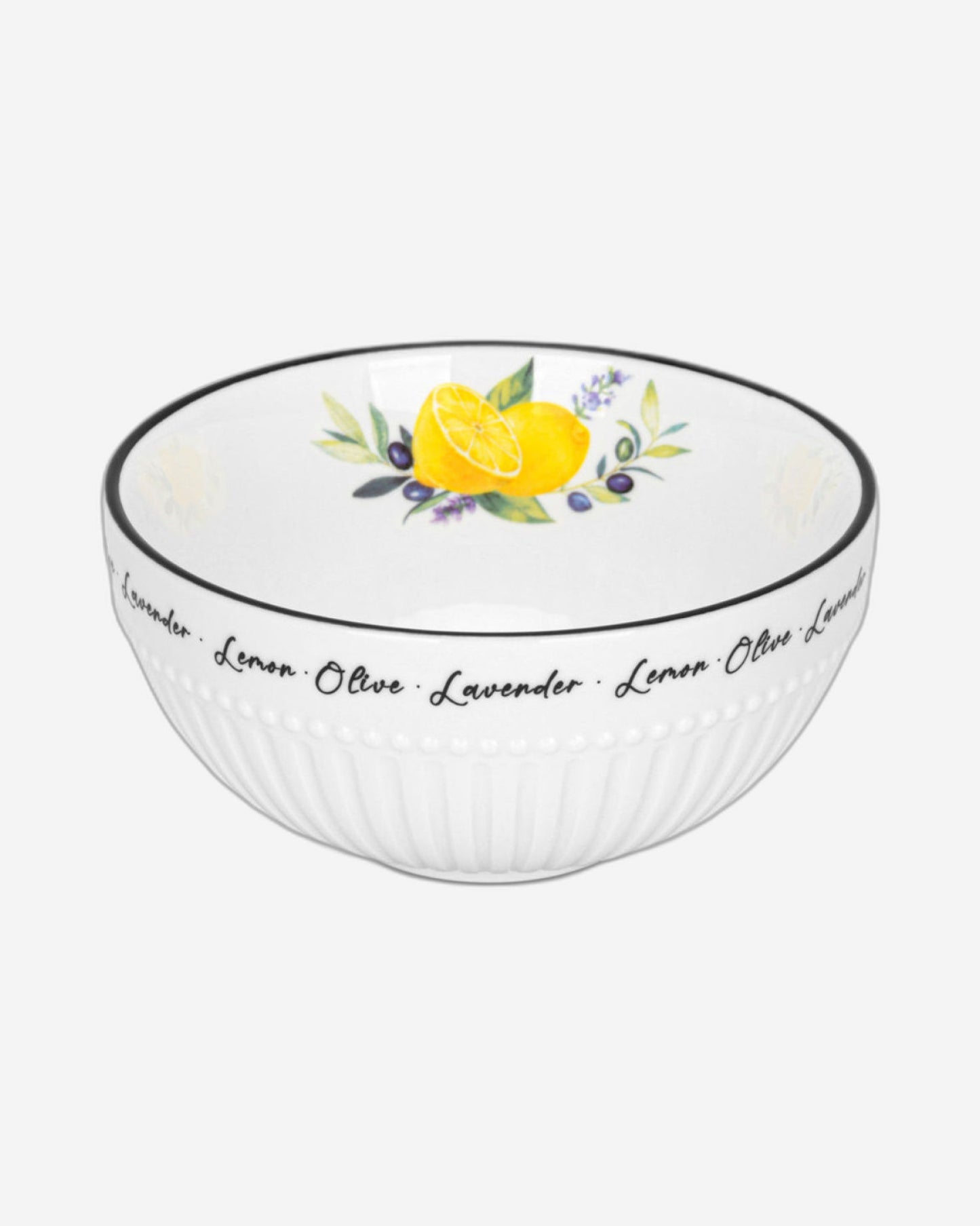 Fissman Bowl Lemon Provence Porcelain 2Pc 12cm