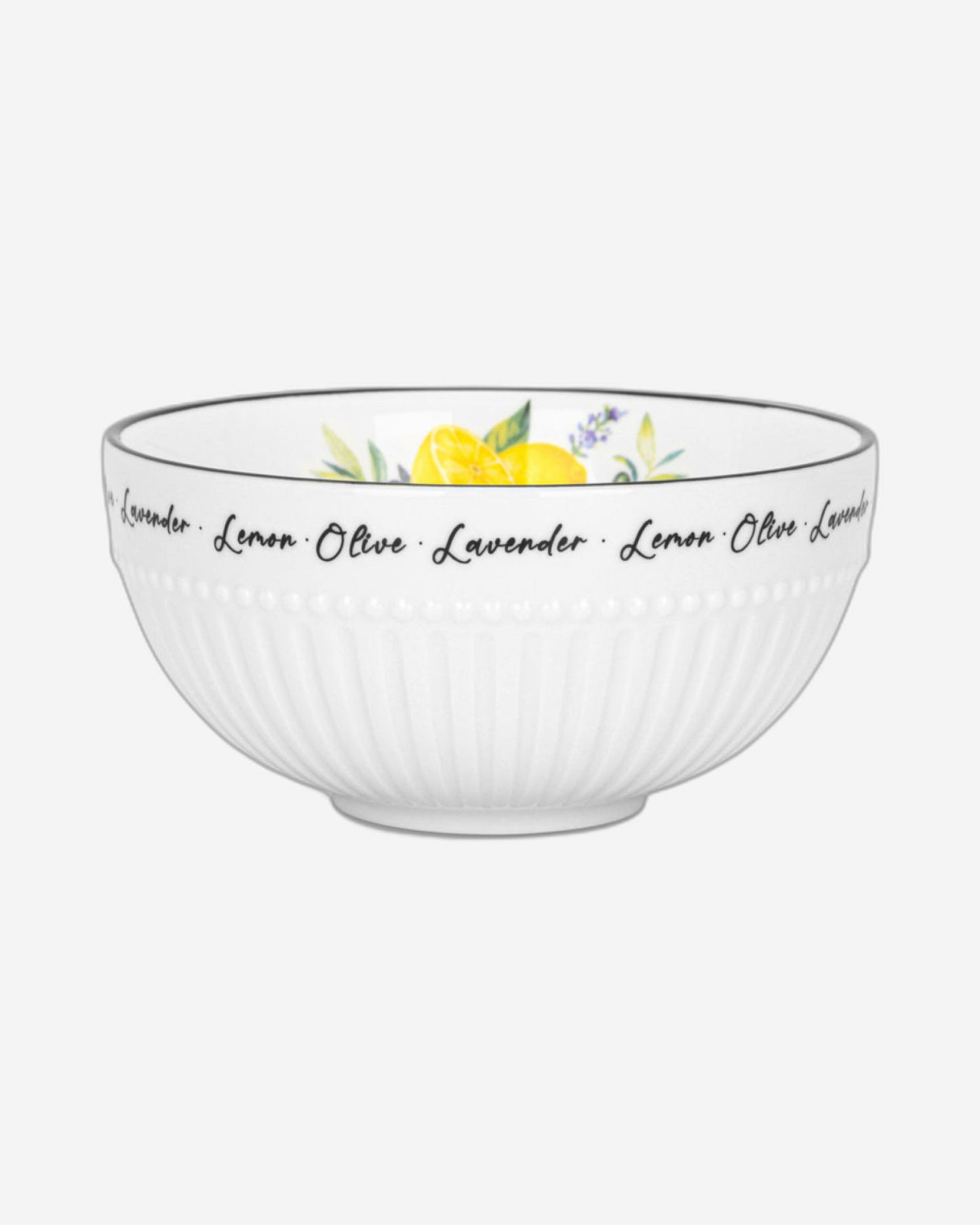 Fissman Bowl Lemon Provence Porcelain 2Pc 12cm