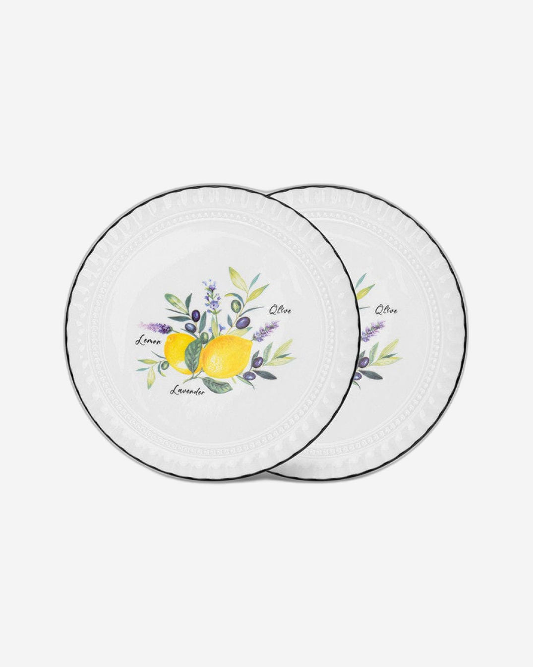 Fissman 2 Piece Plates Lemon Provence Series 16 Cm Porcelain