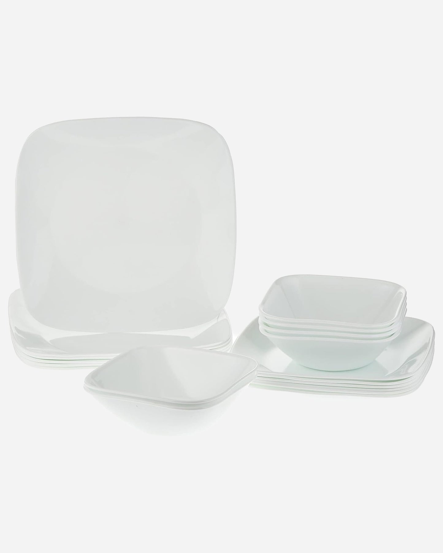 Corelle Dinnerware Set 18Pc Square Pure White
