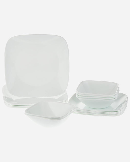 Corelle Dinnerware Set 18Pc Square Pure White
