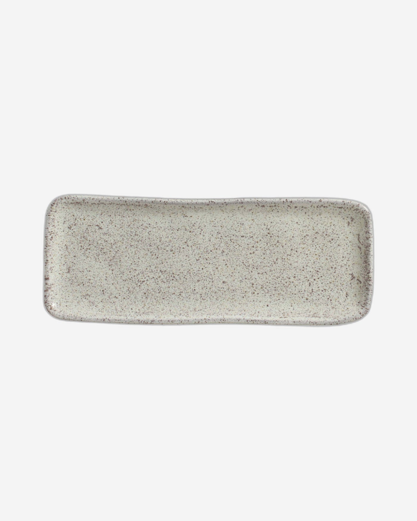 Organic Rectangular Platter Stoneware 33X13Cm Pistache Made In Brazil