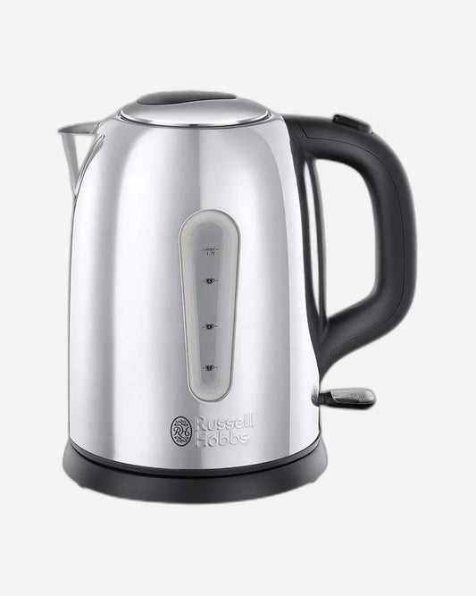 Russell Hobbs Coniston (23760) Electric Kettle, 1.7L Capacity 3000W, Sleek Stainless Steel Design with Rapid Boil, Perfect for Warm Beverages for Home & Office Use, Silver - 1-Year Warranty