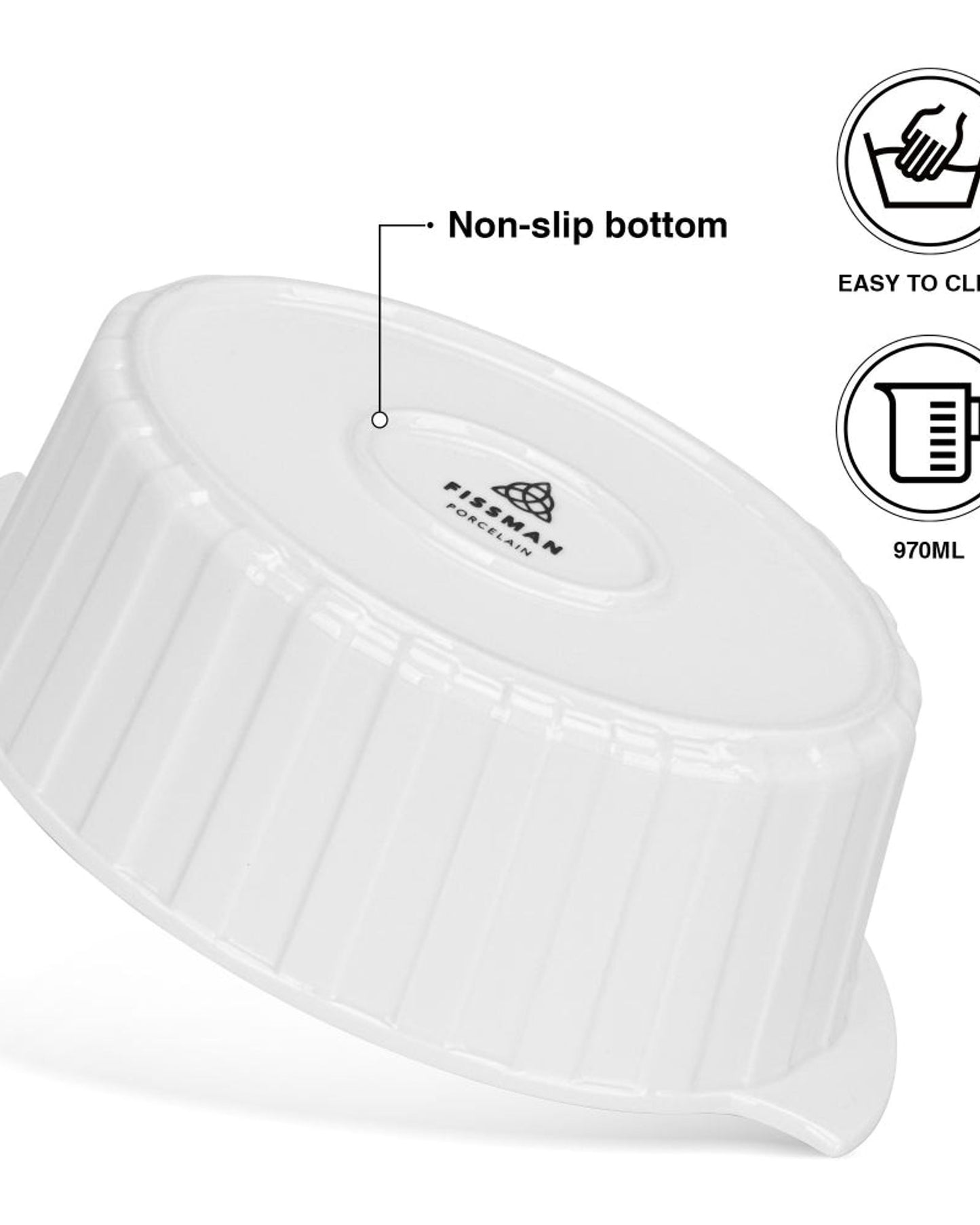 Fissman Dish Oval Porcelain 970ml