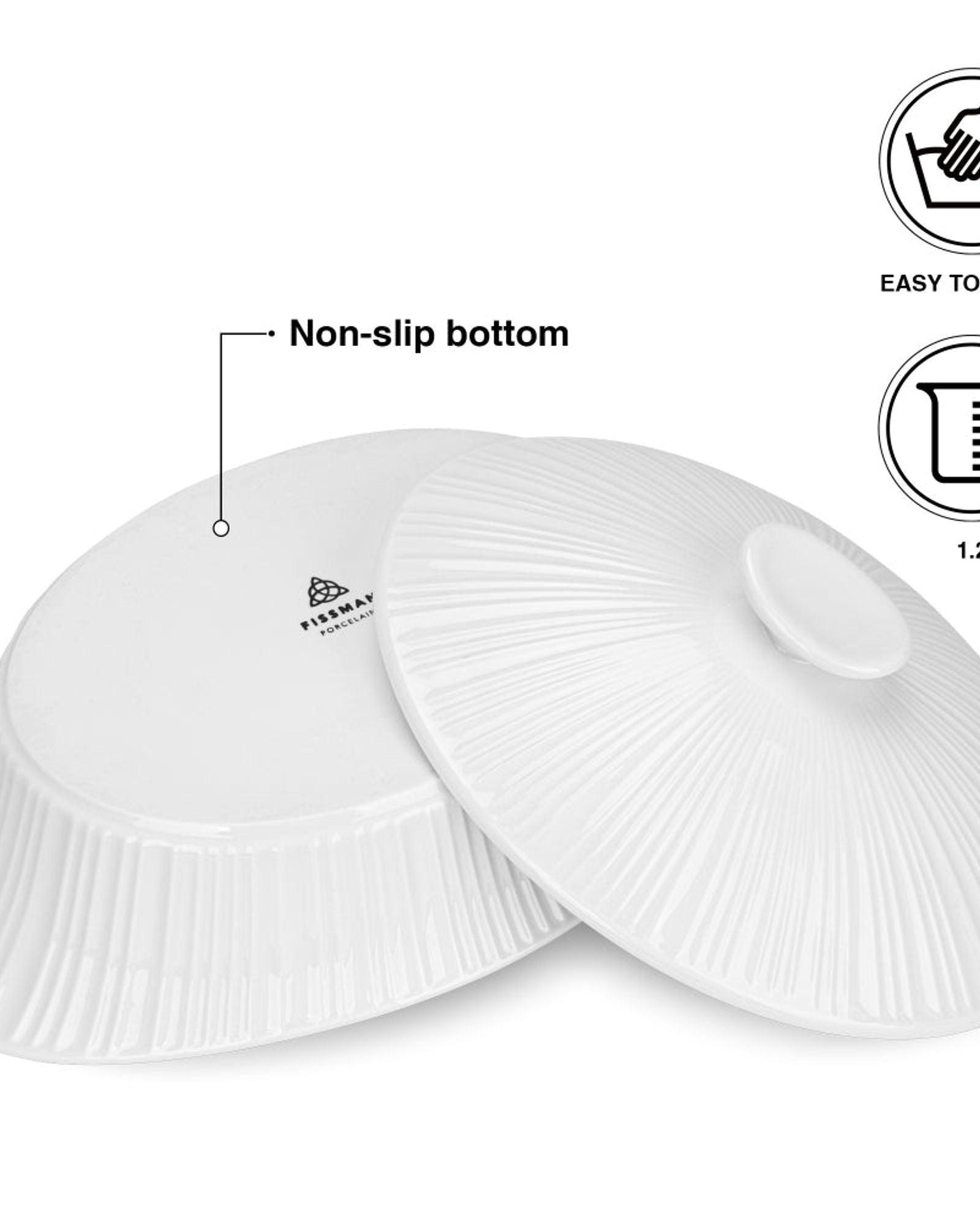 Fissman Dish Oval Porcelain 1.2L