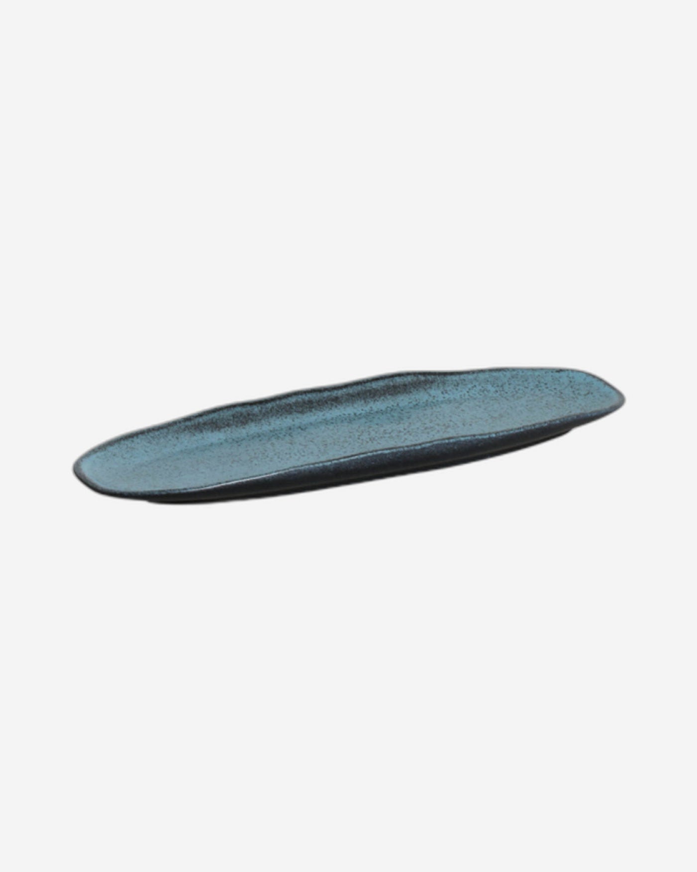 Organic Shallow Oval Platter Stoneware 36X13Cm Night Sky Made In Brazil