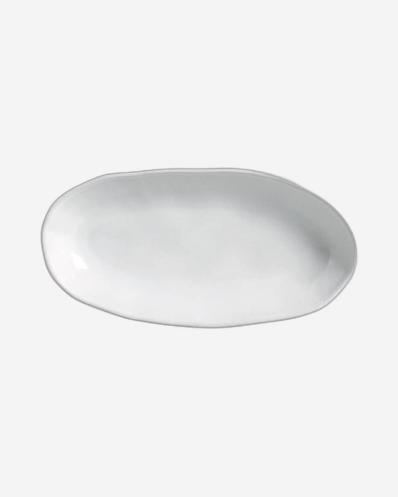 Organic Deep Oval Platter Stoneware 32X16Cm 650Ml New White Made In Brazil