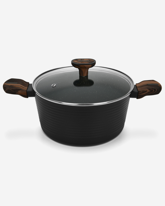 Fissman Stockpot Cuisine 20x10cm/2.6 Ltr With Glass Lid (Aluminium With Non-Stick Coating)