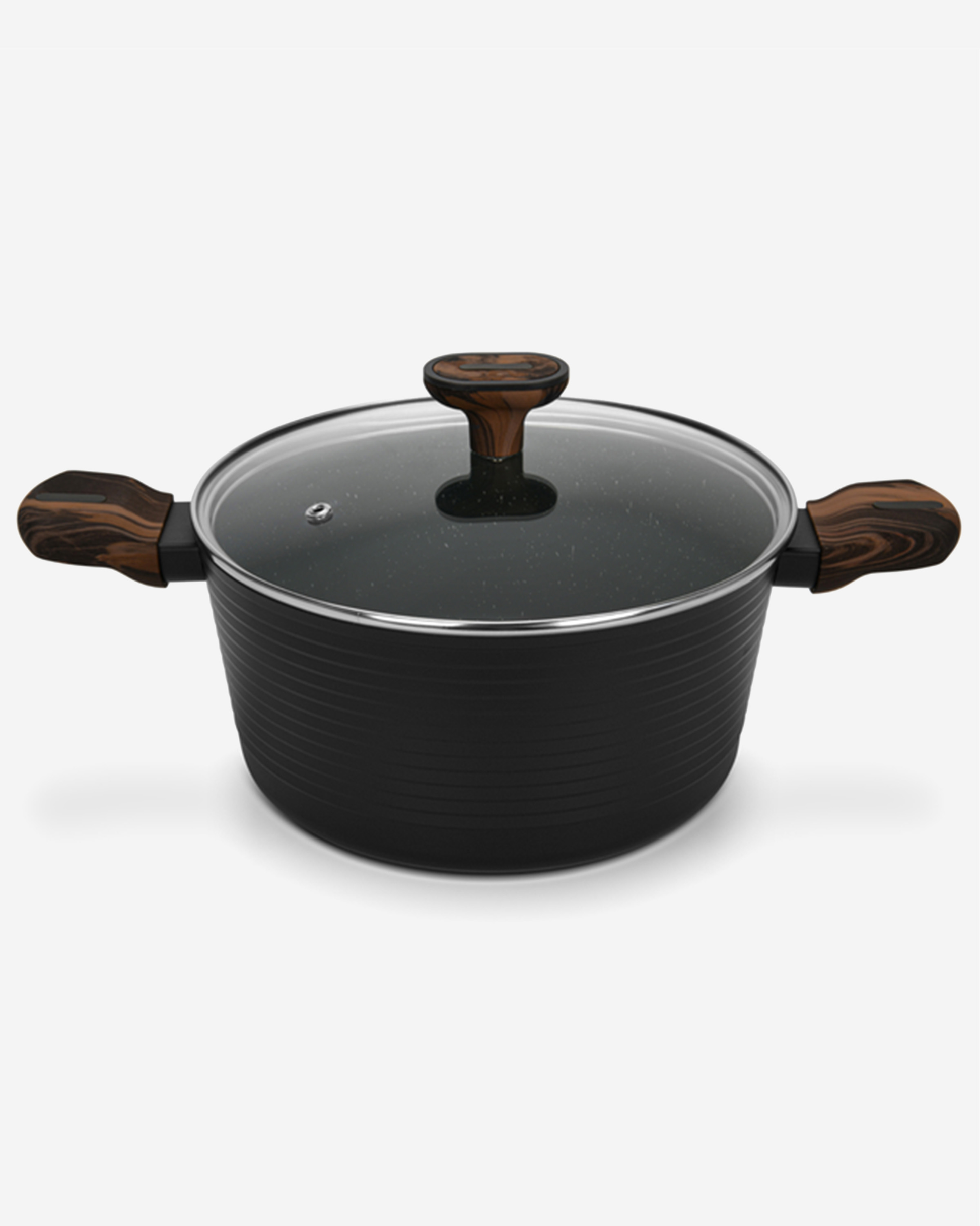 Fissman Stockpot Cuisine 24x12cm/4.6 Ltr With Glass Lid (Aluminium With Non-Stick Coating)