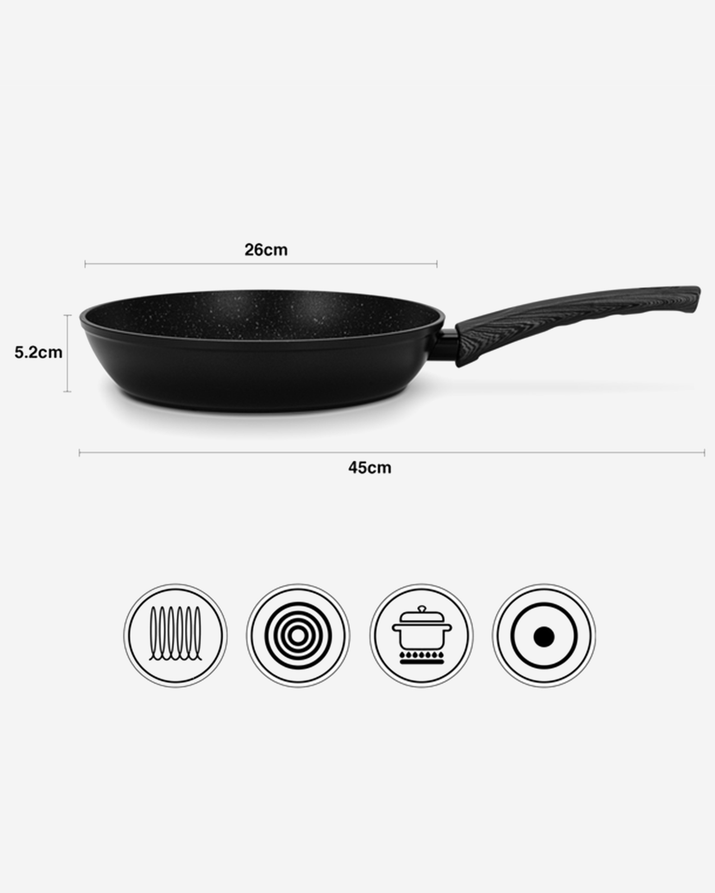 Fissman Non Stick Aluminium Frying Pan Angela 26×5.2cm