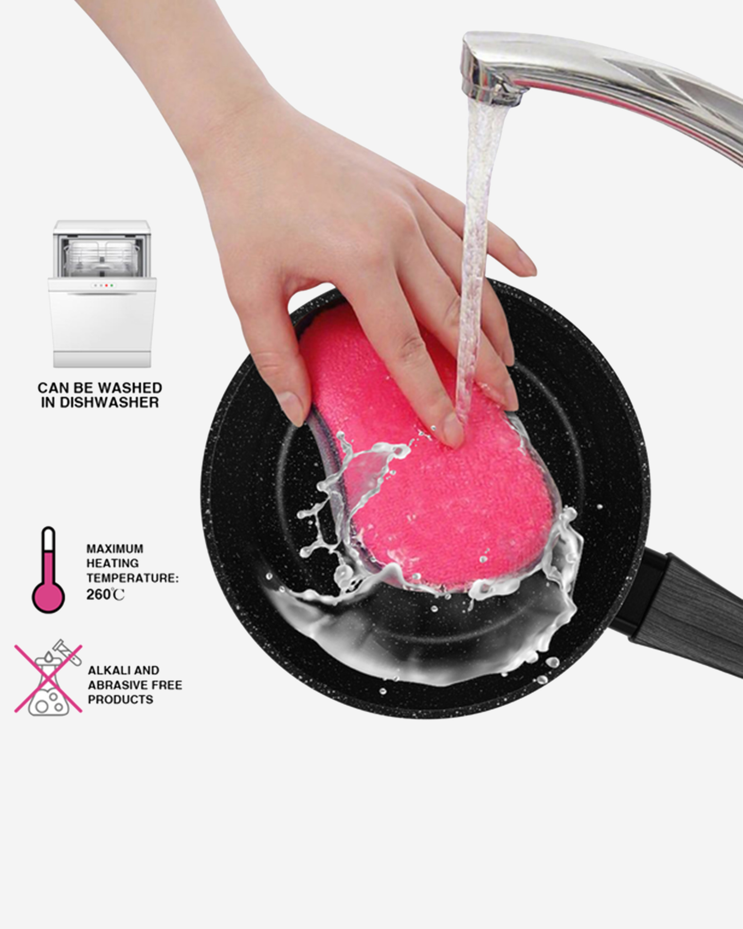 Fissman Non Stick Aluminium Sauce Pan Angela 16×8cm / 1.39L with Glass Lid