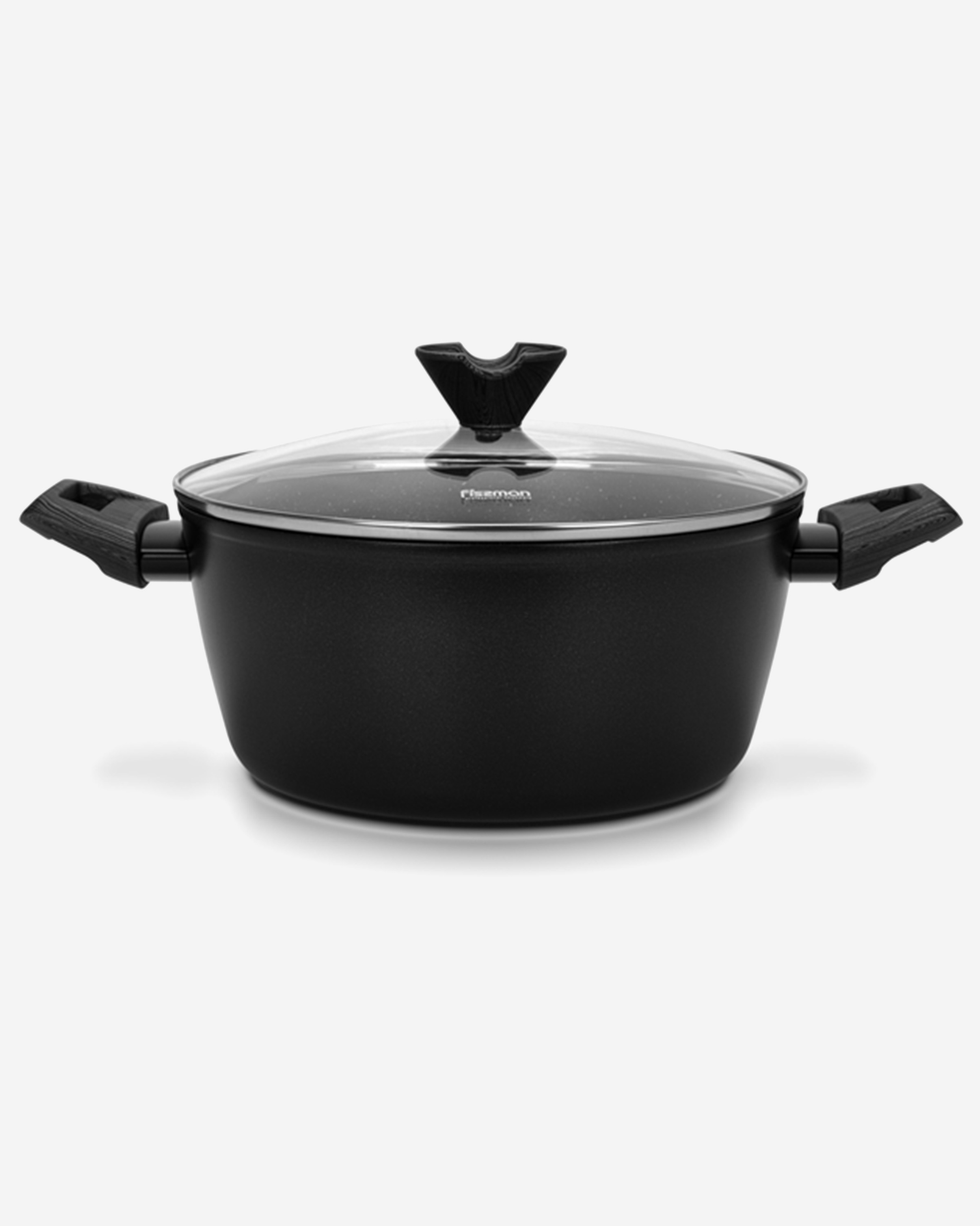 Fissman Stockpot Angela 26x13.5cm/6.5 Ltr With Glass Lid (Aluminium With Non-Stick Coating)