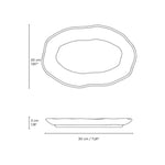 Bio Shallow Oval Platter Stoneware 30X20Cm Greenery Made In Brazil