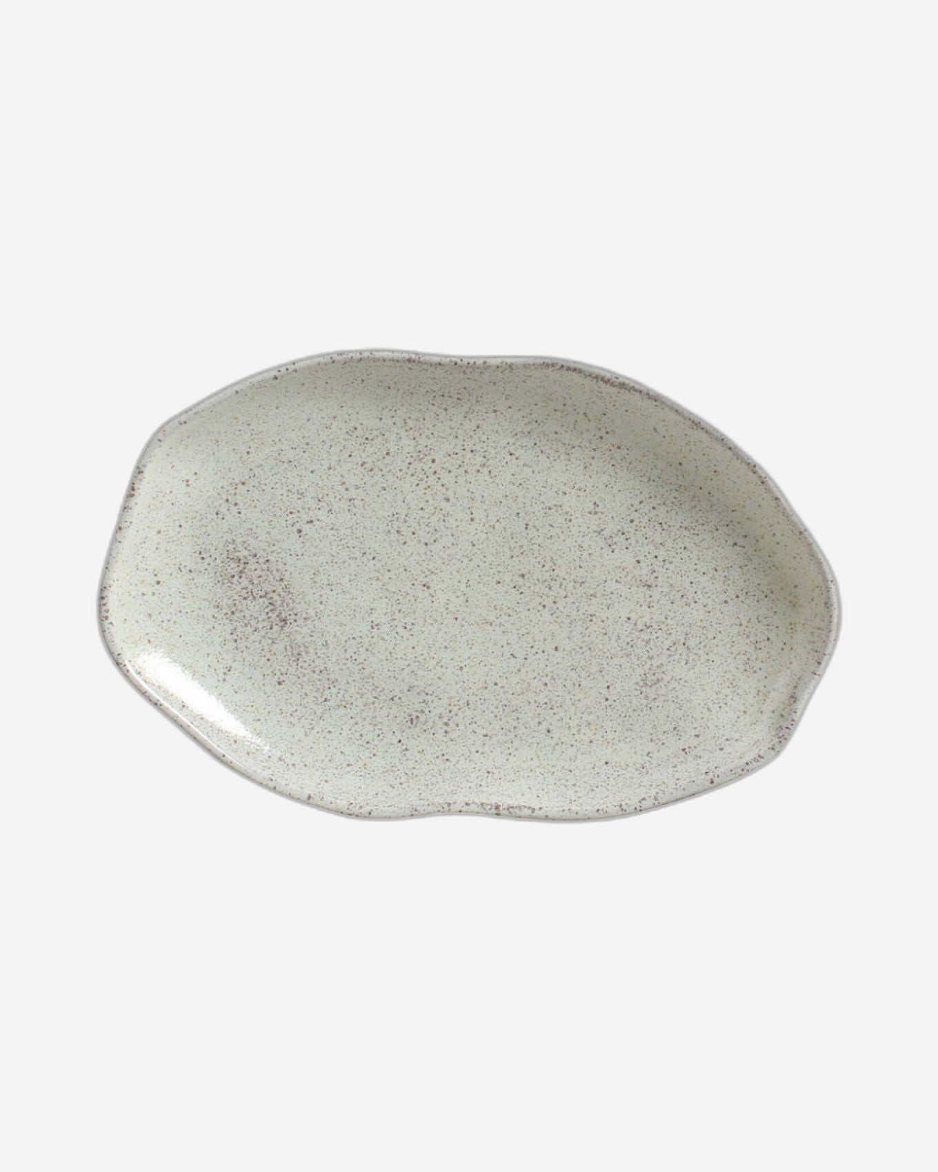 Bio Shallow Oval Platter Stoneware 30X20Cm Pistache Made In Brazil