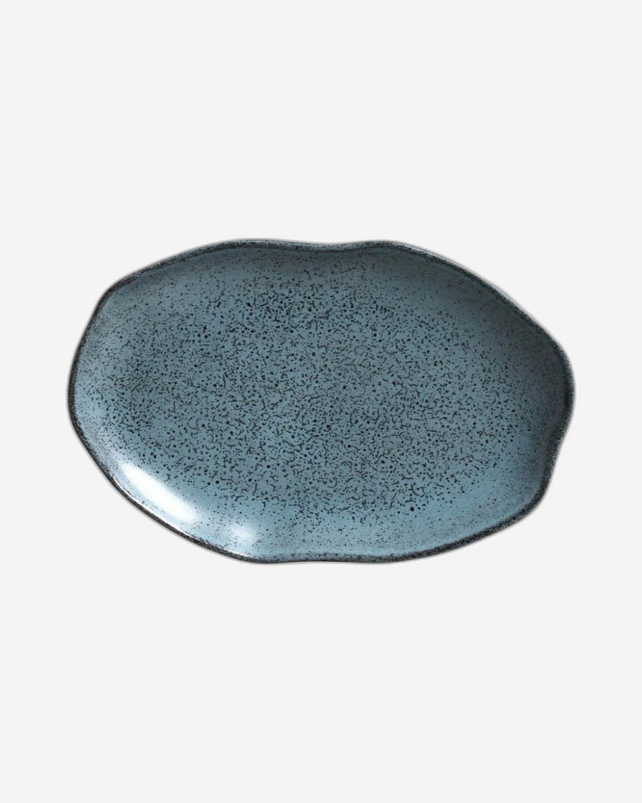 Bio Shallow Oval Platter Stoneware 30X20Cm Night Sky Made In Brazil